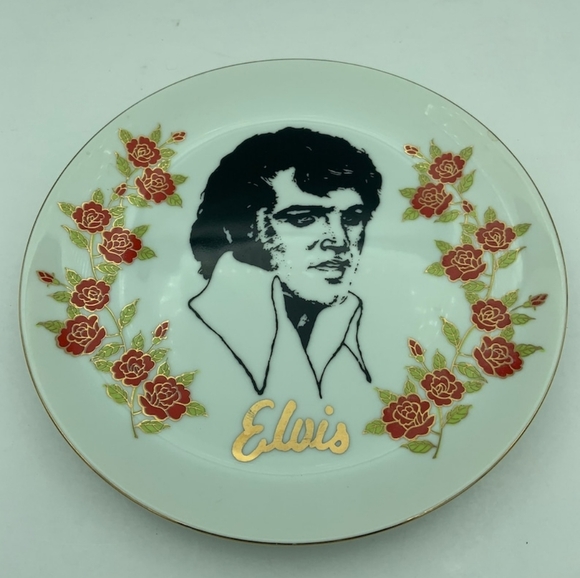 Elvis Presley Black And White Silhouette Decorative Collectible 8 Inch Plate - Picture 1 of 10